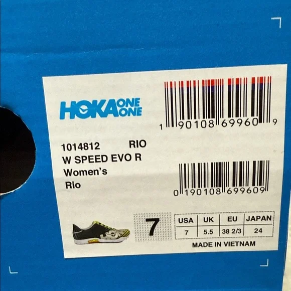 Hoka One One **NEW IN BOX** Speed Evo R Shoes - Spikes Women’s size 7 - Picture 2 of 6